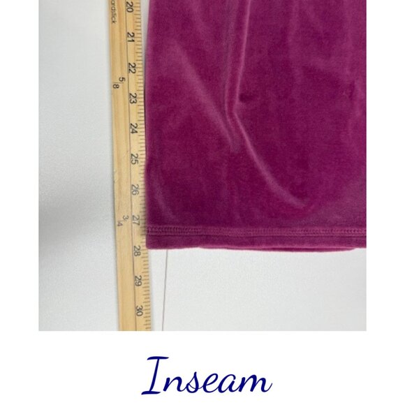 Hanes Women’s Velour Pants Burgundy Size XL - Comfy for Cool Nights - Picture 6 of 7